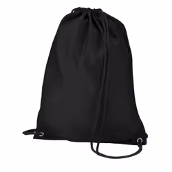 Quadra Drawstring Bag - One Size, Black