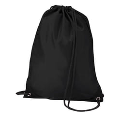 Quadra Drawstring Bag - One Size, Black