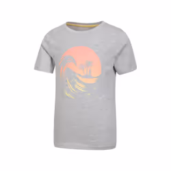 Mountain Warehouse Childrens/Kids Beach Organic T-Shirt - 5-6 Years, Grey