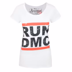 Amplified Womens/Ladies Run DMC Logo T-Shirt - XL, White