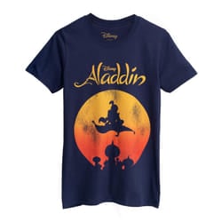 Aladdin Mens Magic Carpet Short-Sleeved T-Shirt - S, Blue