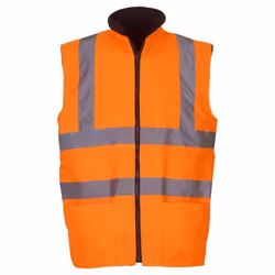 Yoko Unisex Adult Hi-Vis Fleece Reversible Body Warmer - XXL, Orange