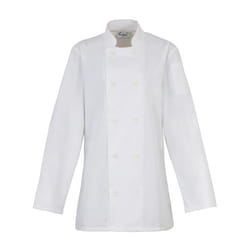 Premier Womens/Ladies Long-Sleeved Chef Jacket - XS, White