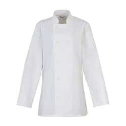 Premier Womens/Ladies Long-Sleeved Chef Jacket - XXL, White