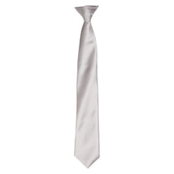 Premier Unisex Adult Satin Tie - One Size, Silver