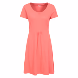 Mountain Warehouse Womens/Ladies Essentials Lora Plain Skater Dress - 12 UK, Coral