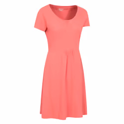 Mountain Warehouse Womens/Ladies Essentials Lora Plain Skater Dress - 12 UK, Coral