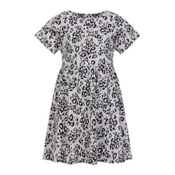 Mountain Warehouse Girls Essentials Lora Leopard Print Dress - 2-3 Years, Grey