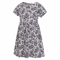 Mountain Warehouse Girls Essentials Lora Leopard Print Dress - 2-3 Years, Grey