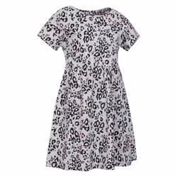 Mountain Warehouse Girls Essentials Lora Leopard Print Dress - 2-3 Years, Grey