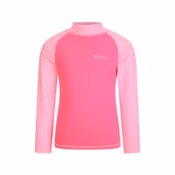 Mountain Warehouse Childrens/Kids Long-Sleeved Rash Top - 11-12 Years, Bubblegum Pink