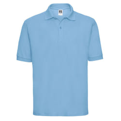 Russell Mens Polycotton Pique Polo Shirt - XL, Sky Blue