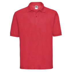 Russell Mens Polycotton Pique Polo Shirt - XXL, Bright Red