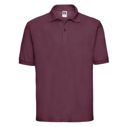 Russell Mens Polycotton Pique Polo Shirt - XL, Burgundy
