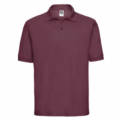 Russell Mens Polycotton Pique Polo Shirt - M, Burgundy