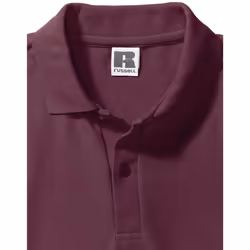 Russell Mens Polycotton Pique Polo Shirt - M, Burgundy