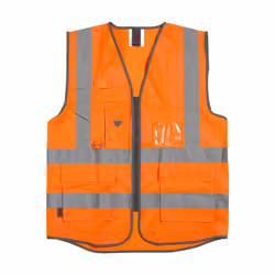 Warrior Unisex Adult Executive Hi-Vis Waistcoat - 4XL, Orange