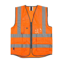Warrior Unisex Adult Executive Hi-Vis Waistcoat - 4XL, Orange