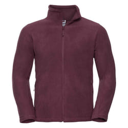 Russell Mens Outdoor Fleece Jacket - 3XL, Burgundy