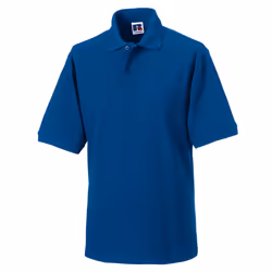 Russell Mens Polycotton Pique Hardwearing Polo Shirt - 5XL, Bright Royal Blue