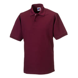 Russell Mens Polycotton Pique Hardwearing Polo Shirt - 4XL, Burgundy
