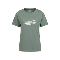 Mountain Warehouse Womens/Ladies Wave Feather Organic Loose T-Shirt - 20 UK, Khaki Green