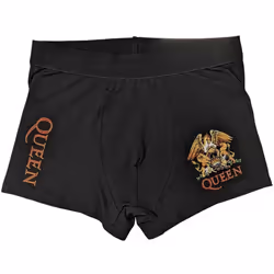 Queen Unisex Adult Classic Crest Boxer Shorts - L, Black