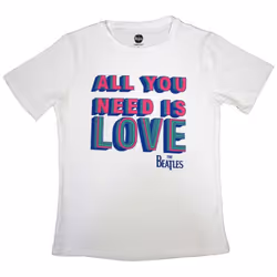 The Beatles Womens/Ladies All You Need Is Love T-Shirt - S, White