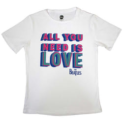 The Beatles Womens/Ladies All You Need Is Love T-Shirt - S, White