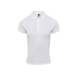 Premier Womens/Ladies Coolchecker Plus Polo Shirt - XL, White