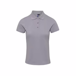 Premier Womens/Ladies Coolchecker Plus Polo Shirt - M, Silver