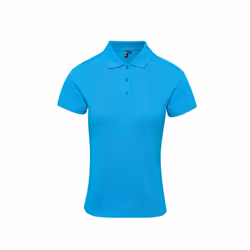 Premier Womens/Ladies Coolchecker Plus Polo Shirt - L, Turquoise
