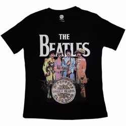 The Beatles Womens/Ladies Sgt Pepper T-Shirt - XL, Black