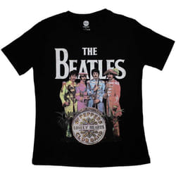 The Beatles Womens/Ladies Sgt Pepper T-Shirt - XL, Black