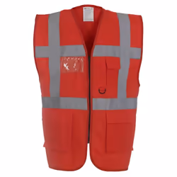 Yoko Unisex Adult Executive Hi-Vis Waistcoat - S, Red