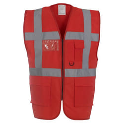 Yoko Unisex Adult Executive Hi-Vis Waistcoat - S, Red