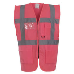 Yoko Unisex Adult Executive Hi-Vis Waistcoat - M, Pink