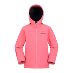 Mountain Warehouse Childrens/Kids Exodus Water Resistant Soft Shell Jacket - 3-4 Years, Bubblegum Pink