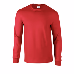 Gildan Unisex Adult Ultra Plain Cotton Long-Sleeved T-Shirt - S, Red