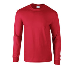 Gildan Unisex Adult Ultra Plain Cotton Long-Sleeved T-Shirt - S, Red
