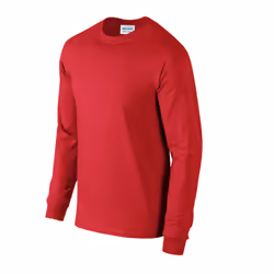 Gildan Unisex Adult Ultra Plain Cotton Long-Sleeved T-Shirt - S, Red