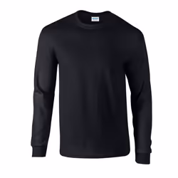 Gildan Unisex Adult Ultra Plain Cotton Long-Sleeved T-Shirt - S, Black