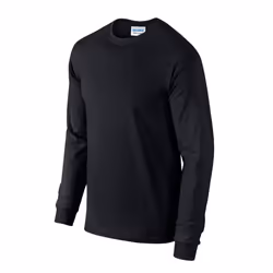 Gildan Unisex Adult Ultra Plain Cotton Long-Sleeved T-Shirt - S, Black