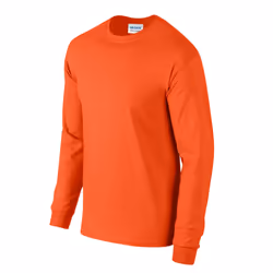 Gildan Unisex Adult Ultra Plain Cotton Long-Sleeved T-Shirt - S, Orange