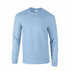 Gildan Unisex Adult Ultra Plain Cotton Long-Sleeved T-Shirt - S, Light Blue