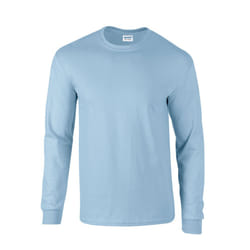 Gildan Unisex Adult Ultra Plain Cotton Long-Sleeved T-Shirt - S, Light Blue