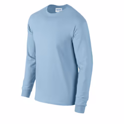 Gildan Unisex Adult Ultra Plain Cotton Long-Sleeved T-Shirt - S, Light Blue