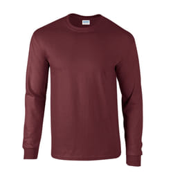 Gildan Unisex Adult Ultra Plain Cotton Long-Sleeved T-Shirt - S, Maroon