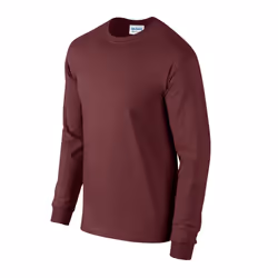Gildan Unisex Adult Ultra Plain Cotton Long-Sleeved T-Shirt - S, Maroon