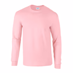 Gildan Unisex Adult Ultra Plain Cotton Long-Sleeved T-Shirt - S, Light Pink